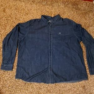 Dockers XXL Blue Denim/Cotton Button-Up